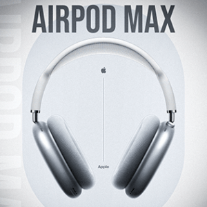 "Apple AirPods Max - Premium Over-Ear Headphones with Active Noise Cancellation, Spatial Audio, and 20-Hour Battery Life (Silver/Black)"