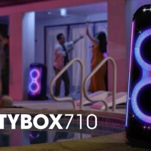"JBL PartyBox 710 - Powerful 800W Bluetooth Party Speaker with Dynamic Light Show, IPX4 Splashproof, and Dual Bass Boost"