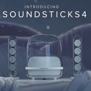 "Harman Kardon SoundSticks 4 White Bluetooth Speaker System"