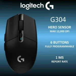 "Logitech G304 Wireless Gaming Mouse, 12K DPI, Ultra-light, Black"