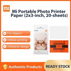 Mi Portable Photo Printer Paper – 2x3" ZINK, 20 Sheets Pack