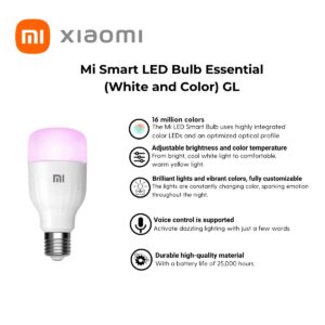 Mi Smart LED Bulb Essential (White and Color) – Voice-Controlled and Energy-Efficient