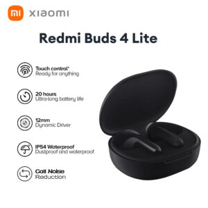 Redmi Buds 4 Lite Black | True Wireless Earbuds | Lightweight & Comfortable Fit | Long Battery Life