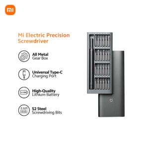 Xiaomi Electric Precision Screwdriver | Rechargeable with 24-Piece Bit Set & LED Light