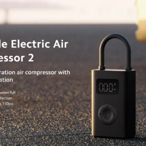 Xiaomi Portable Electric Air Compressor 2 | Rechargeable Digital Tire Inflator with Pressure Gauge | Compact & Lightweight Design for Cars, Bikes, Balls, and More