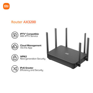 Xiaomi Router AX3200 (EU Version) | Wi-Fi 6 Dual-Band Router with 3200 Mbps Speed, 5 Antennas, and 256MB RAM