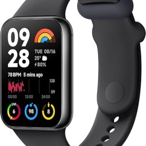 Xiaomi Smart Band 8 Pro Black – Fitness Tracker with AMOLED Display | Heart Rate Monitoring & Long Battery Life