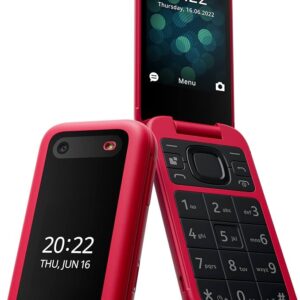 Nokia 2660 Flip TA-1474 Dual SIM Unlocked 4G LTE Flip Phone with 2.8-Inch Display, Big Buttons & Long Battery Life